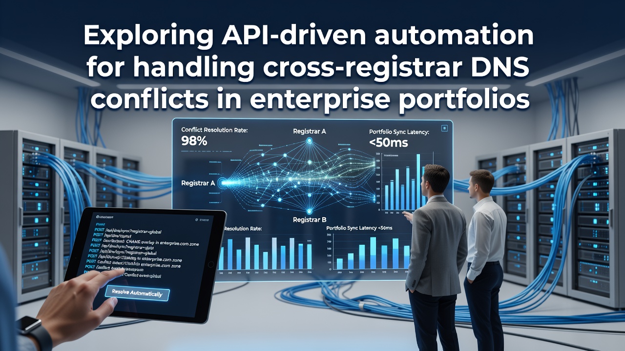 Exploring API-driven automation for handling cross-registrar DNS conflicts in enterprise portfolios